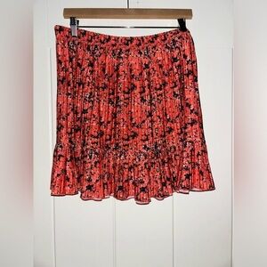 Zara Floral Pleated Mini nSkirt  Cottagecore Boho Dainty‎ Flowy Feminine Women L